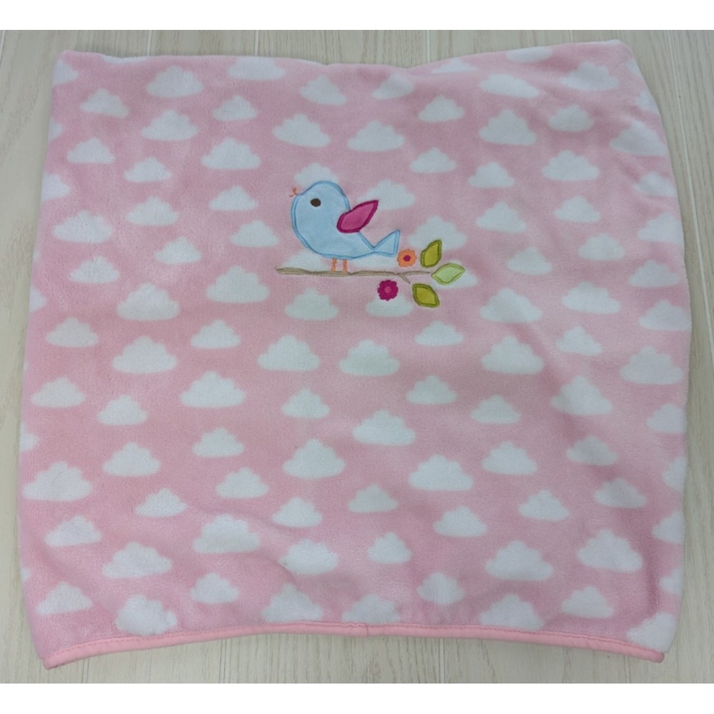 Circo Baby Blanket Pink White Clouds Blue Bird Flowers Target